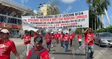 Exigen trabajadores de la CTM mejores salarios y reducción de la jornada laboral en Acapulco