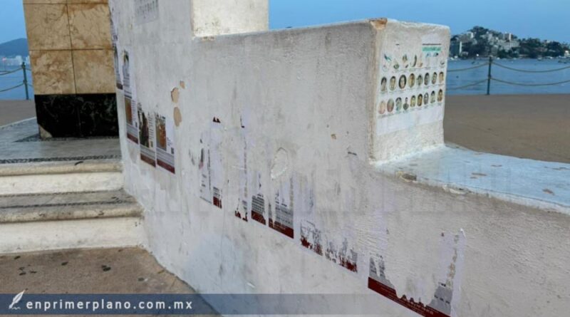 Denuncian retiro de fotografías y fichas de búsqueda en el Malecón de Acapulco